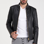 Payas Leather Jacket // Black + Gold (3XL)