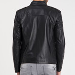 Payas Leather Jacket // Black + Gold (3XL)