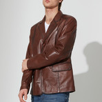 Alasehir Leather Jacket // Chestnut (M)