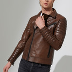 Karakopru Leather Jacket // Chestnut (M)