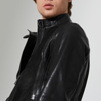 Marmaris Leather Jacket // Black (L)