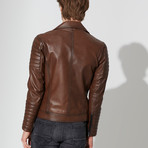 Karakopru Leather Jacket // Chestnut (2XL)