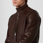 Bor Leather Jacket // Brown (3XL)