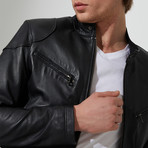 Zile Leather Jacket // Black (M)