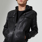 Duzici Leather Jacket // Black (M)