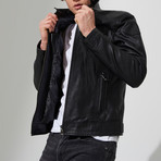 Zile Leather Jacket // Black (M)