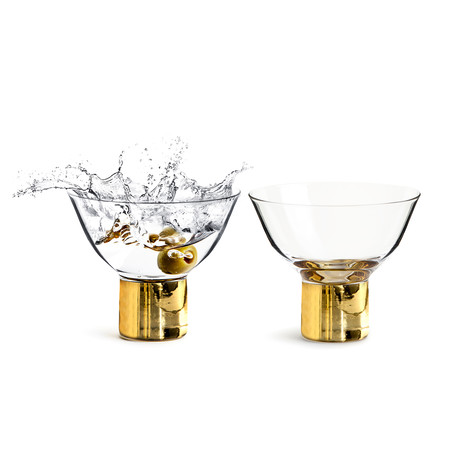Club Gold Cocktail Glass // Set of 2