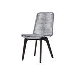 Laced Outdoor Dining Chair // Dark Eucalyptus // Set of 4 (Light Gray Cord)