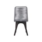 Laced Outdoor Dining Chair // Dark Eucalyptus // Set of 4 (Light Gray Cord)