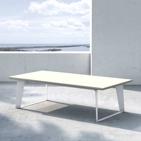 Amsterdam Outdoor Coffee Table // White Sand Concrete