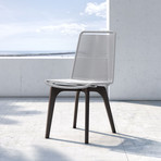 Laced Outdoor Dining Chair // Dark Eucalyptus // Set of 4 (Light Gray Cord)