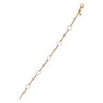 Assael 18k Yellow Gold Diamond + Japanese Akoya Pearl Bracelet