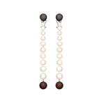 Assael 18k White Gold Japanese Akoya Pearl + Tahitian Pearl Earrings