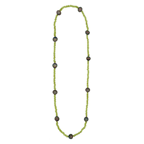 Assael Peridot + Tahitian Pearl Necklace