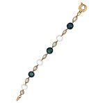 Assael 18k Yellow Gold Moonstone + South Sea Pearl + Tahitian Pearl Bracelet