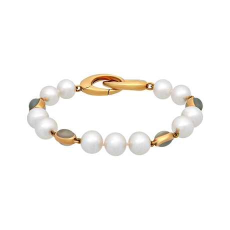 Assael 18k Yellow Gold Moonstone + South Sea Pearl Bracelet II