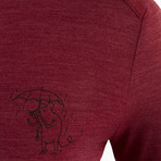 Men's Eir Rain Long Sleeve // Red (X-Small)