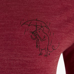 Women's Eir Rain Long Sleeve // Red (X-Small)