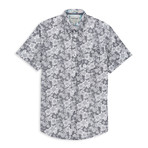 Tropical Print Sport Shirt // Navy (XL)