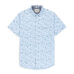 Reverse Garden Floral Print Sport Shirt // Blue (M)