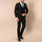 Jax 3-Piece Slim Fit Suit // Black (Euro: 48)