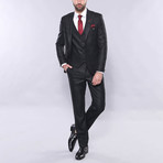 Hall 3-Piece Slim Fit Suit // Black (Euro: 56)