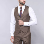 Wakefield 3-Piece Slim Fit Suit // Brown (Euro: 46)