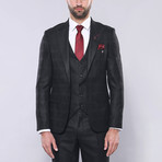 Hall 3-Piece Slim Fit Suit // Black (Euro: 46)