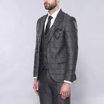 Tanner 3-Piece Slim Fit Suit // Smoke (Euro: 58)