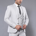 Matteo 3-Piece Slim Fit Suit // Ivory (Euro: 47)