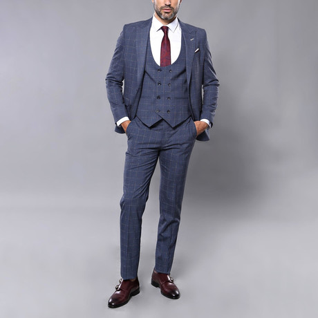 Antoine 3-Piece Slim Fit Suit // Navy (Euro: 44)