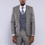 Buck 3-Piece Slim Fit Suit // Brown (Euro: 46)