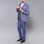 Blausie Checked 3-Piece Suit // Blue (Euro: 48)