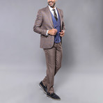 Lorenzo 3-Piece Slim Fit Suit // Brown (Euro: 50)