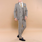 Jerimiah 3-Piece Slim Fit Suit // Mink (Euro: 46)