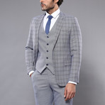 Parker 3-Piece Slim Fit Suit // Gray (Euro: 44)