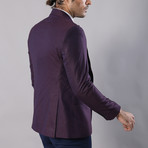 David 3-Piece Slim Fit Suit // Blue + Purple (Euro: 48)