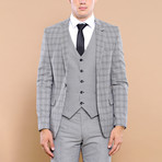 Augustus 3-Piece Slim Fit Suit // Gray (Euro: 50)