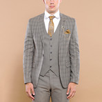 Jerimiah 3-Piece Slim Fit Suit // Mink (Euro: 44)