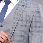 Parker 3-Piece Slim Fit Suit // Gray (Euro: 48)