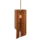 Elegant Cylindrical Wood Pendant Light