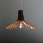 Flared Modern Wood Pendant Light