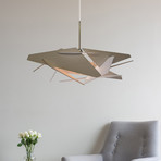 Light Brown Wing Wood Pendant Light