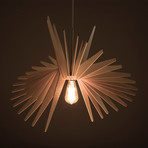 Bursting Wood Pendant Light