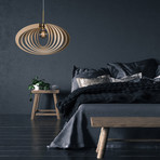 Saturn Ring Modern Wood Pendant Light