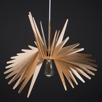 Bursting Wood Pendant Light