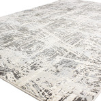 Power Loom Contemporary Polypropylene + Polyester Rug // Beige + Gray // V1 (2'6" X 8')