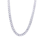 Polished Stainless Steel Curb Link Necklace // 4.6mm // Silver // 22" (18")