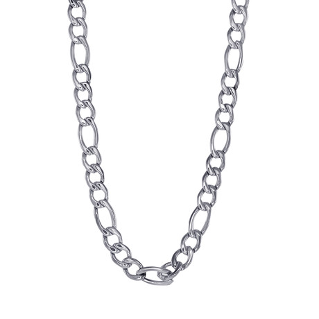 Figaro Polished Necklace // 6mm // Silver (20 INCHES)