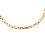 Figaro Link Necklace // 4.5mm // Gold (22")